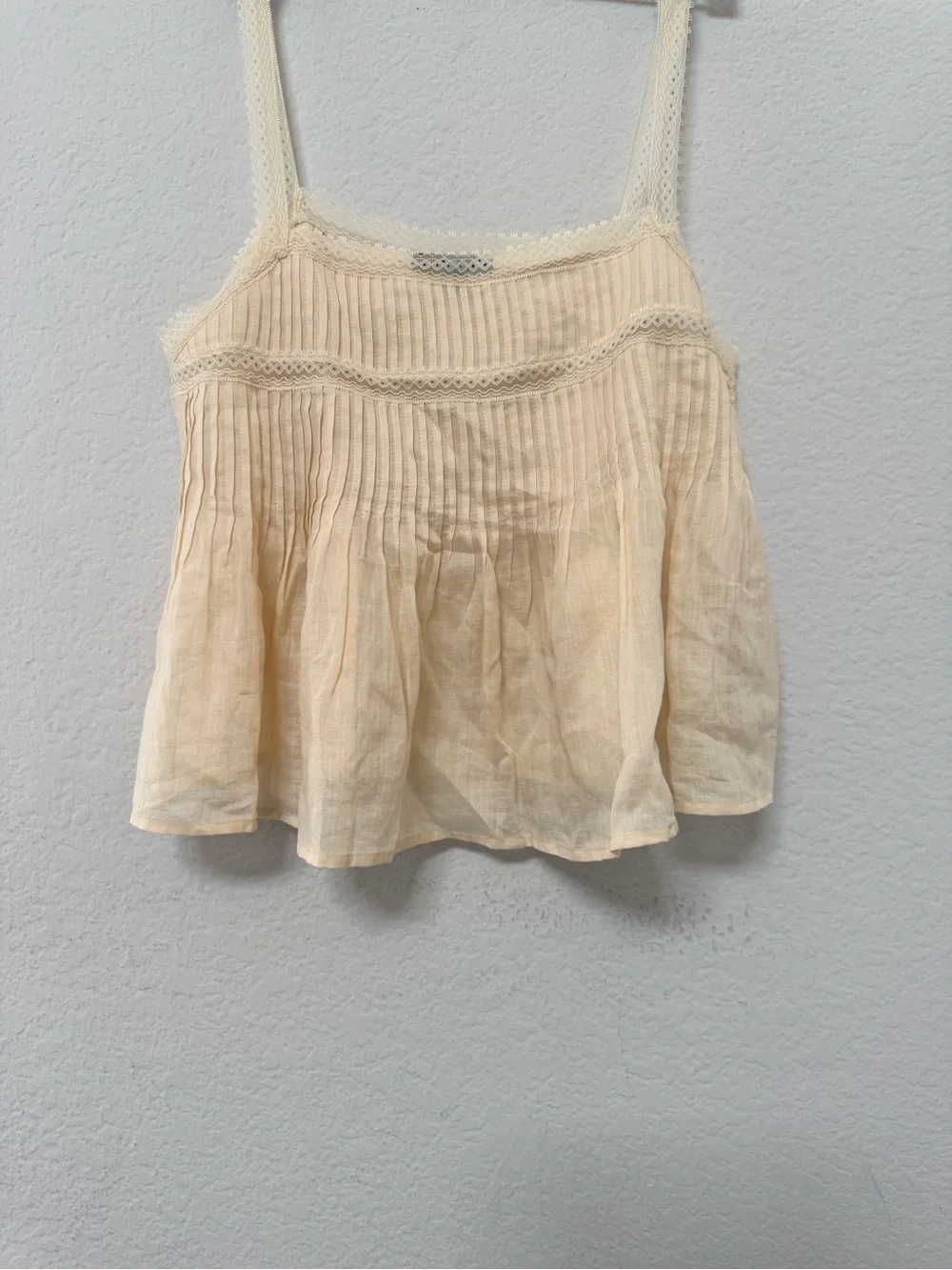 J Crew Lace Trim Tank Top Ramie - Picture 2 of 5